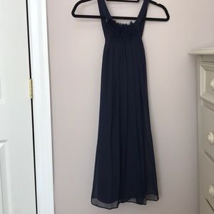 Alvina Valenta Navy Silk Chiffon Dress